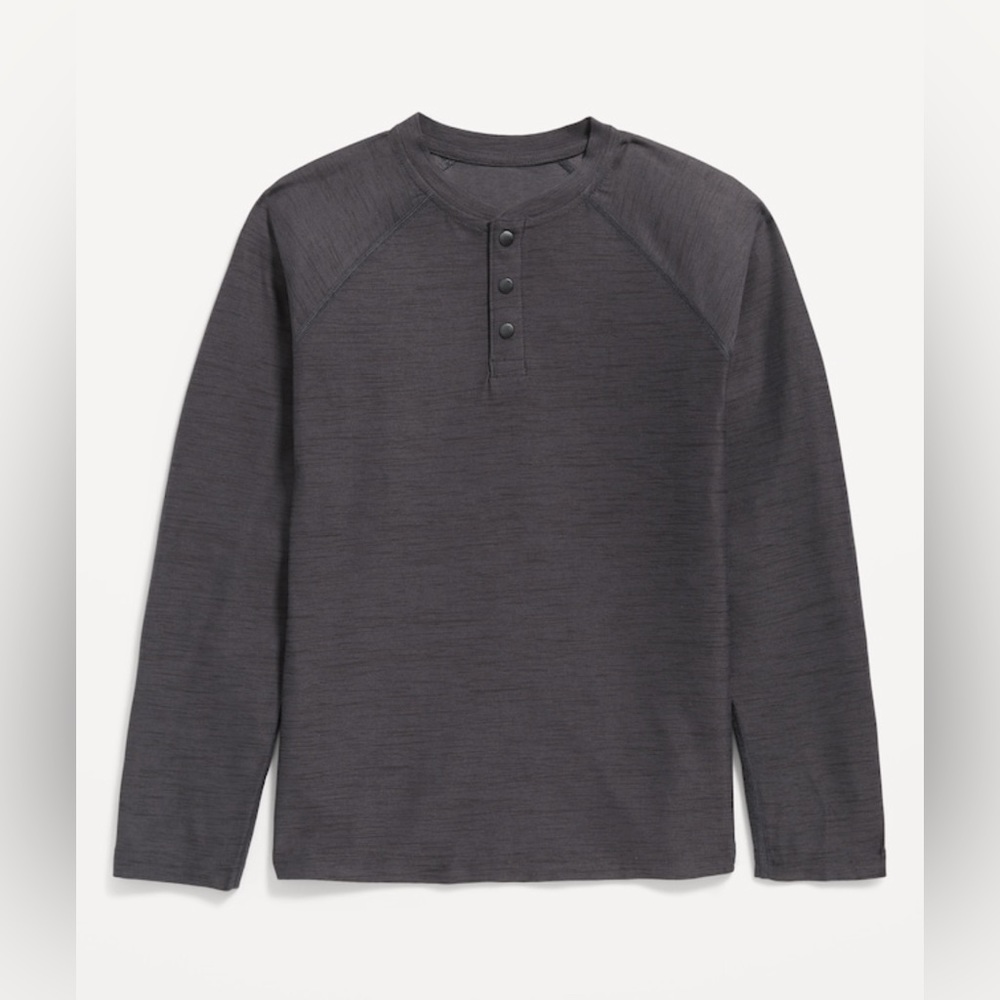 Long- sleeve breathe ON Henley Performance T-shirt for Boys